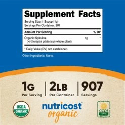 Best Sellers Nutricost Organic Spirulina Powder