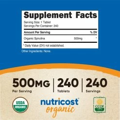 Best Sellers Nutricost Organic Spirulina Tablets