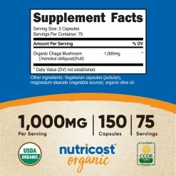 Best Sellers Nutricost Organic Chaga Mushroom Capsules