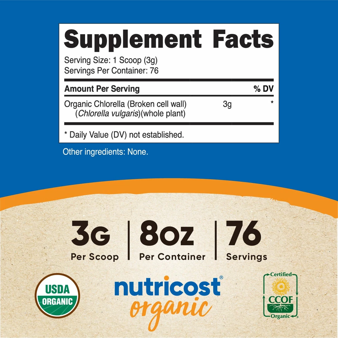 Nutricost Organic Chlorella Powder Antioxidants