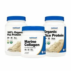 Best Sellers Nutricost Protein Bundle (Organic Pea Protein, Marine Collagen, Organic Rice Protein)