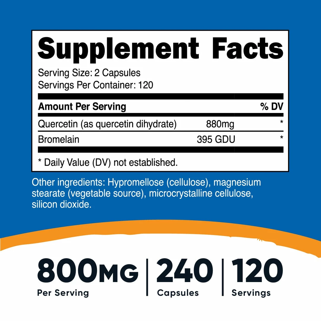 Nutricost Quercetin (With Bromelain) Capsules Best Sellers
