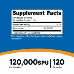 Nutricost Serrapeptase 120,000 SPU (20 MG) (120 CAP)