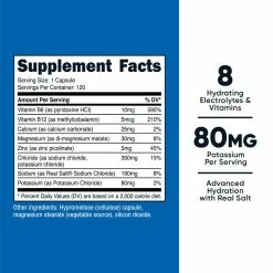 Nutricost Electrolyte (8 Hydrating Electrolytes & Vitamins) (120 CAP)