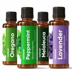Nutricost Essential Oils Variety Pack (4 Count) - Lavender, Peppermint, Melaleuca, Oregano Best Sellers