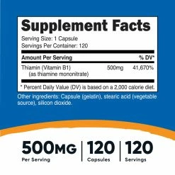 Best Sellers Nutricost Vitamin B1 Thiamin Capsules