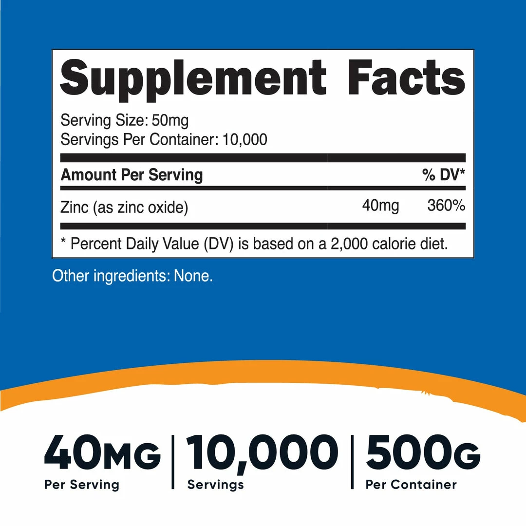 Antioxidants Nutricost Zinc Oxide Powder